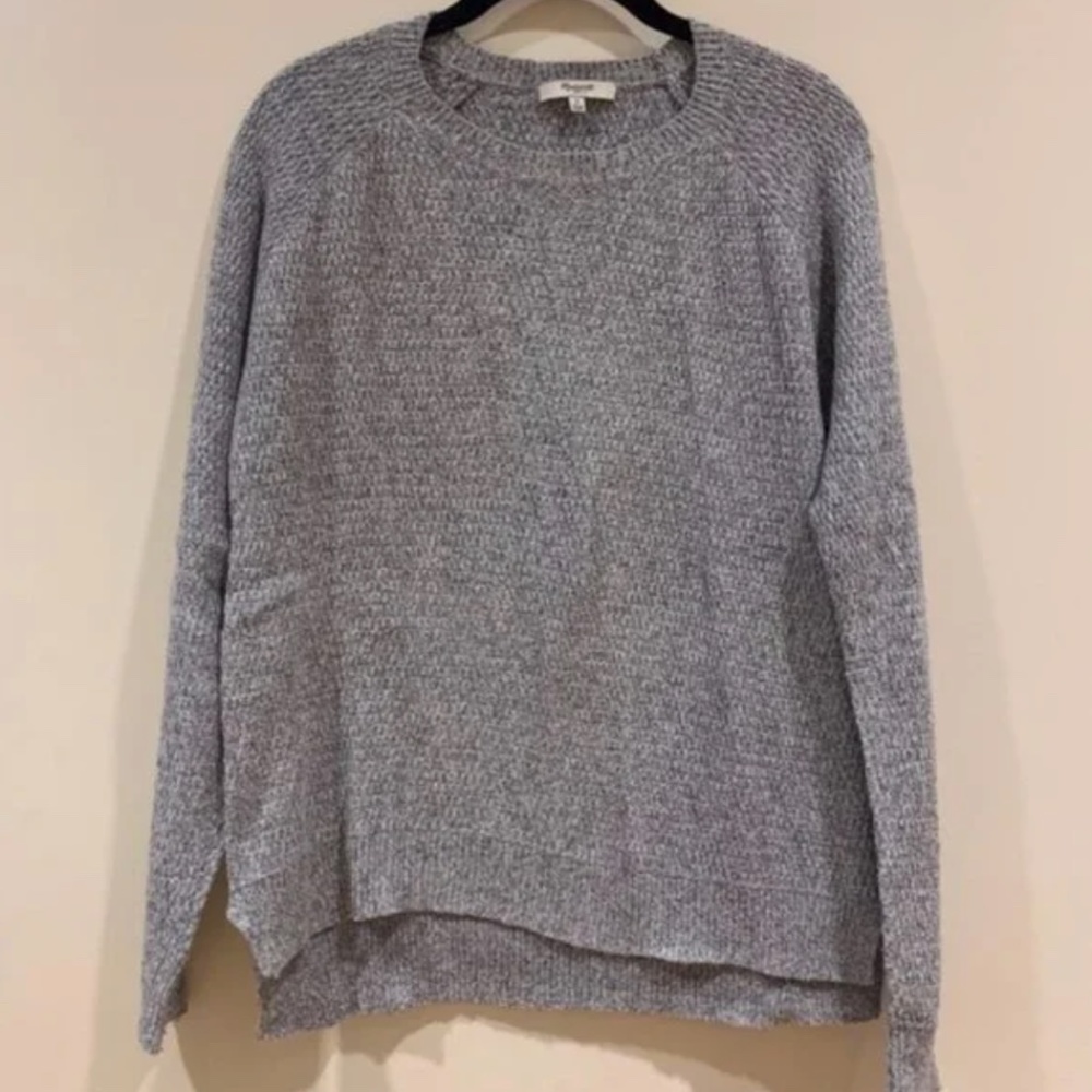 Gray Madewell Crewneck Long Sleeve Knit Sweater [Small]